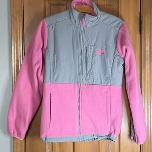 The North Face Women's Pink & Gray Fleece Jacket L